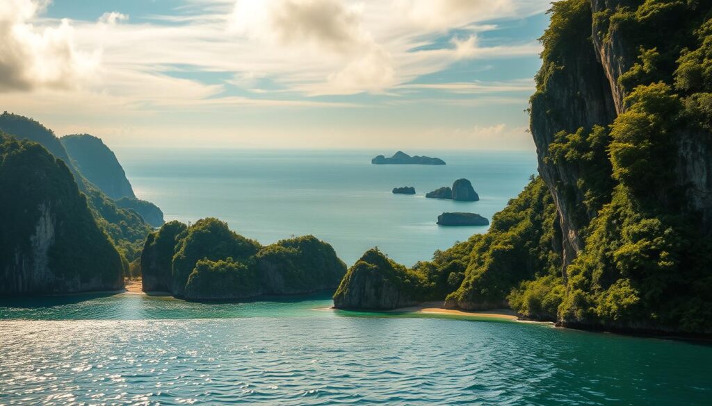 hidden islands and turquoise water