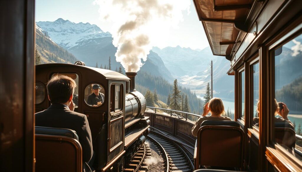 vintage train ride